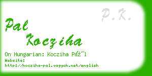 pal kocziha business card